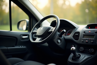 Intérieur du cockpit Peugeot Partner Tepee vue du conducteur