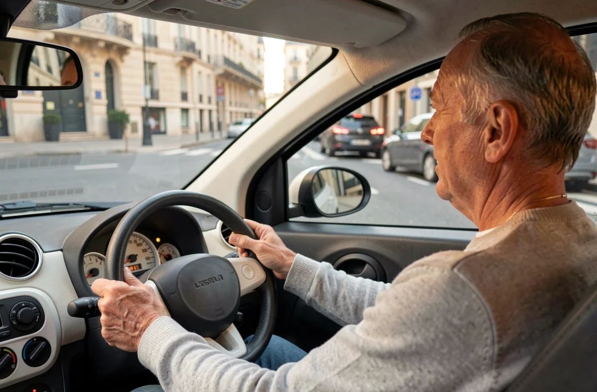 Intérieur d'une voiture sans permis en location avec conducteur à Caen